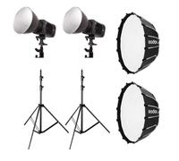 Aputure - Kit 2 Torches Amaran Halo 600x + Pieds + Boîte à lumière 90cm