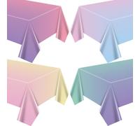 APUXXJUPA Nappe en pastel avec animation de dessin animé, nappe arc-en-ciel colorée pour décorations de fête d'anniversaire de princesse multi-thèmes, nappe pour baby shower