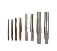 APVMFMKLTG Alésoirs à Main 2 pièces MT0/MT1/MT2/MT3/MT4 alésoir Conique Morse en Acier Fin/Rugueux adapté for fraisage et Finition Outil de Coupe Outil à Main(2pcs MT2 Set)