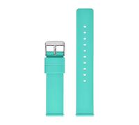 APVMFMKLTG Bracelet de montre 14mm 16mm 18mm 20mm 22mm 24mm bracelet de montre intelligente en caoutchouc fluoré souple bracelet à dégagement rapide(Cyan Silver)