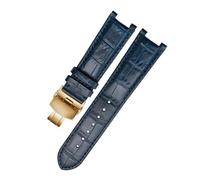 APVMFMKLTG Bracelet De Montre Adapté For GC, For Guess, Bracelet À Boucle Papillon, 20x11mm, 22x13mm, For Hommes Et Femmes(Dark blue gold,20-11mm)