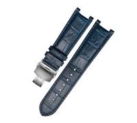 APVMFMKLTG Bracelet De Montre Adapté For GC, For Guess, Bracelet À Boucle Papillon, 20x11mm, 22x13mm, For Hommes Et Femmes(Dark blue silver,22-13mm)