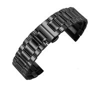 APVMFMKLTG Bracelet de montre en acier inoxydable à extrémité incurvée 16mm 17mm 18mm 19mm 20mm 21mm 22mm 23mm 24mm, Bracelet en acier, bracelets de montre en métal(Black,12mm)