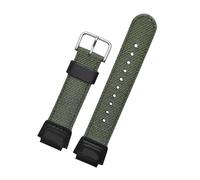 APVMFMKLTG Bracelet De Montre En Cuir Et Nylon, 18mm, For Casio AE-1200WH/SGW-300/400/AQ-S810W/S800W, AEQ110W, Boucle En Métal(Green)