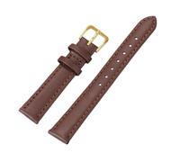 APVMFMKLTG Bracelet de montre en cuir PU, fin et souple, 8mm, 10mm, 12mm, 14mm, 16mm, 18mm, adapté aux montres intelligentes Seiko, 20mm, 22mm(Brown-gold,12mm)