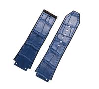 APVMFMKLTG Chaîne de montre en caoutchouc for hommes, 25mm x 19mm, bracelet de montre(Blue no buckle)