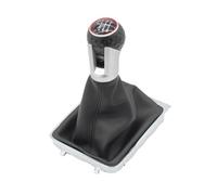 APVMFMKLTG Pommeau de Levier de Vitesse 5/6 Vitesses avec Soufflet en Cuir for VW Golf 7 A7 MK7 GTI GTD 2013 2014 2015 2016 2017 2018(6 Speed Black Line)