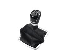 APVMFMKLTG Pommeau de Levier de Vitesse Manuel 5/6 Vitesses, Compatible avec Ford Focus 2 MK2 FL C-Max 2006-2011 MK3 MK4 MK7 Galaxy, Housse Anti-poussière en Cuir PU(5 Speed Black Cover)