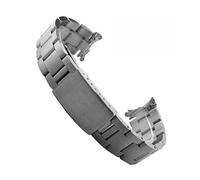 APVMFMKLTG Sangles d'extrémité incurvées 13mm 17mm 18mm 19mm 20mm 21mm bracelet de montre en acier inoxydable solide bracelet de poignet universel adapté for Seiko adapté for montre Rolex(Matte silver