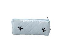 APVPOPOKGM Trousse à Crayons avec nœud et Ruban for la rentrée Scolaire, Trousse Souple de Grande capacité for Filles, Jolie Trousse à Crayons for Papeterie(Blue)