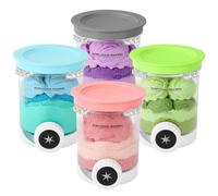 APXEL Contenant de Crème Glacée, 4 Pièces Récipient à Crème Glacée, 473 ML Récipient avec Couvercle Accessoires pour Ninja CREAMi Swirl NC700 et NC701, Sans BPA et Lave-Vaisselle