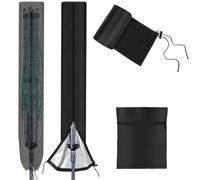 APXEL Housse Parasol, 210D Oxford Housse Sechoir Parapluie Exterieur avec Fermeture Eclair et Cordon, 180x18x18 cm Coupe-Vent Housse Anti-UV Imperméable pour Brabantia, Leifheit à Linge