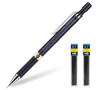 APXEL Porte-Mine 0.7 mm, 1 Pièce Crayon Mécanique, Rétractable Porte-Mine avec 2 Boîtes Recharge de Stylo et Anti-slip Grip Ergonomique pour Dessin Esquisse Architecture Écriture