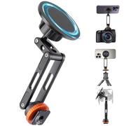 APXEL Support Magnétique de Téléphone Portable en Métal, Support de Téléphone Magnétique avec Monture pour Sabot Froid et Vis 1/4", Adaptateur de Magnétiques Rotatif Réglable avec iPhone 12-17