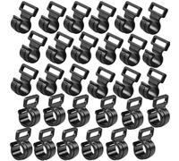 APZDFGIFCD Lot de 30 clips de poteau de tente, noirs, légers et durables pour camping, auvents et tentes