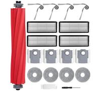 APZOVO Accessoires de Rechange pour Roborock QV 35A / QV 35S, 1 Brosse Principale, 4 Sacs à Poussière, 4 Hepa Filtre, 4 Serpillière, 4 Brosse Latérale