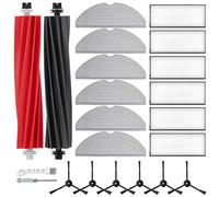 APZOVO Accessoires de Rechange pour Roborock S8 /S8+ /S8 Plus Aspirateur, 2 Brosse Principale en Caoutchouc, 6 Serpillière, 6 Hepa Filtre, 6 Brosse Latérale