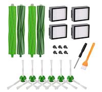 APZOVO Pièces de Rechange pour Aspirateurs roomba E & I Série i7 i7+ i3 i3+ i4 i4+ i6 i6+ i8 i8+ E5 E6 E7, Kit d'accessoires avec 4 Brosse Principale, 6 Brosse latérale, 4 Hepa Filtres