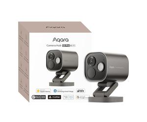 Aqara 4MP Caméra Hub G5 Pro WiFi Gris, HomeKit Secure Video,2,4/5 Ghz WiFi | Routeur de Bordure Thread, Camera Exterieur, Vision Nocturne en Couleurs, AI Détection,Thread/Zigbee,Compatible Alexa, Google