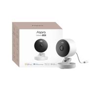 Aqara Caméra Intérieure/Extérieure G100, 2K, HomeKit Secure Video, 2,4 Ghz WiFi, Vision Nocturne Couleur avec Projecteur, Détection IA, Wi-FI 6, Étanche IP65, Compatible Alexa, Google Home, Blanche
