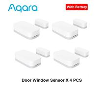 Aqara-Capteur de porte et fenêtre intelligent,fonction Mini Zigbee,télécommande,alarme de sécurité pour Xiaomi Mi Home,Apple Homekit - Type 4pcs door sensor