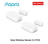 Aqara-Capteur de porte et fenêtre intelligent,fonction Mini Zigbee,télécommande,alarme de sécurité pour Xiaomi Mi Home,Apple Homekit - Type 2pcs door sensor
