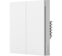 Aqara Interrupteur mural H1 EU – 2 boutons, sans neutre, nécessite Hub, compatible HomeKit & Alexa