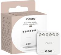 Aqara Double module relais T2 avec matière, nécessite un concentrateur Aqara Zigbee 3.0, mode contact sec pour portes de garage et chaudières, interrupteur de store à rouleau et interrupteur