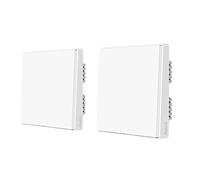 Aqara Interrupteur mural intelligent, connectivité Zigbee, double canal de contrôle, ligne électrique (1 bouton)