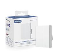 Aqara Interrupteur Mural Intelligent H1 EU (Double boutons, Avec neutre), Équipée de Zigbee 3.0 AQARA HUB, de l'Interrupteur à Télécommande, est Compatible avec Alexa, HomeKit, Google Assistant, IFTTT Blanc