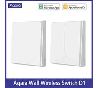 Aqara - interrupteur mural intelligent sans fil D1 ZigBee, télécommande, bouton de commutation de lumière pour application Mi home HomeKit Wireless 2 key 2Pcs