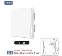 Aqara-Joli Mural Intelligent D1 Zigequation Sans Fil,Clé,Lumière,Télécommande,Fil de enquêter avec/Sans Melon,Fonctionne avec Mi Home HomeKit - Type WithNeutral1key 1Pcs