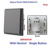 Aqara-Joli mural intelligent sans fil,avec bouton-poussoir,pour maison connectée Xiaomi Mi Home,3.0 - Type Neutral 1key Gray