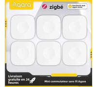 Aqara - Mini interrupteur intelligent sans fil, bouton de télécommande Zigbee pour la sécurité de la maison, commande à une touche, Compatible avec l'application Homekit 2PCs