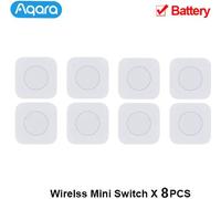 Aqara Mini-interrupteurs sans fil, connexion Zigbee, contrôle d'un seul bouton, 8 interrupteurs sans fil