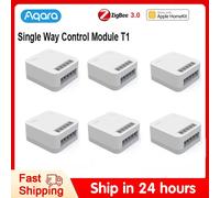 Aqara Module de contrôle monocanal T1 Zigbee 3.0 contrôleur de relais sans fil 1 canal pas de télécommande neutre fonctionne avec Apple Homekit With Neutral-1 pcs