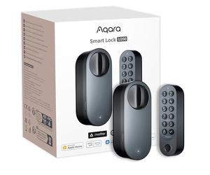 Aqara Smart Lock U200 (avec empreinte digitale), Matter Over Thread, serrure de porte intelligente avec pple Home et batterie rechargeable, prend en charge Homekit, Google Home, Alexa et