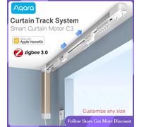 Aqara Smart Zigbee 3.0 moteur d'entraînement de rideau C3 With1.3m-6m Rail de rideau électrique silencieux voie système de contrôle automatique Homekit Open from the middle