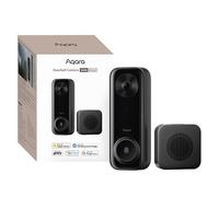 Aqara Sonnette Vidéo G400 avec Carillon, PoE/WiFi, HomeKit Secure Video, Vue Tête-aux-Pieds 2K, Wi-Fi 6 2,4/5 GHz, Compatible avec Alexa/Google/SmartThings, Détection locale, Enregistrement 24/7, IP65