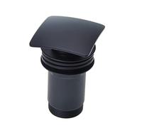 Aqbau Bonde de vidange pop-up 1 1/4" - Bonde universelle pour lavabo avec trop-plein Push Open Valve Click - Clack Carré Noir