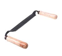 Aqbau® Couteau à tirer pour le bois Couteau droit Couteau Wagner avec manche en bois Fer à éplucher Bois Métal 34cm