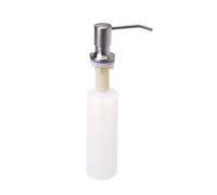 Aqbau® Distributeur de savon encastré pour lavabo, distributeur de liquide vaisselle (acier inoxydable)