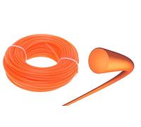 Aqbau® Fil de Coupe Rond 1,6mm x 15 m Fil pour débroussailleuse, Nylon Ronde Trimmer Line, Fil de tondeuse à gazon Cordon de coupe - Rond Trimmers de rechange