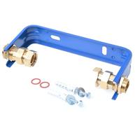 Aqbau® Kit d'étrier de compteur d'eau avec raccord vissé pour compteur d'eau de 1" - Pour compteur d'eau 3/4" - Kit de raccordement pour compteur d'eau