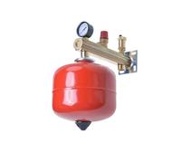Aqbau® Kit vase d'expansion à membrane 8 litres pour chauffage avec groupe de sécurité en laiton Réservoir d'équilibrage de pression Réservoir d'équilibrage Blanc Réservoir sous pression Membrane pour