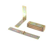 Aqbau® Lot de 10 Pièces Charniere Caisse,charniere porte, charnière plate, Charnières de placard, charnières universelles rectangulaires (35 x 250mm)