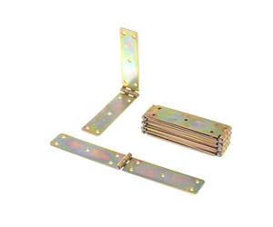 Aqbau® Lot de 10 Pièces Charniere Caisse,charniere porte, charnière plate, Charnières de placard, charnières universelles rectangulaires (35 x 250mm)