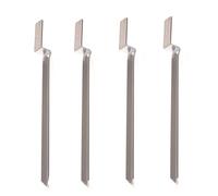 Aqbau Lot de 4 piquets d'ancrage au sol pour balançoire, douilles de sol, cabines de jeux, en acier galvanisé à chaud, support de poteau, douille à enfoncer, douille de sol en forme de L, 50 cm