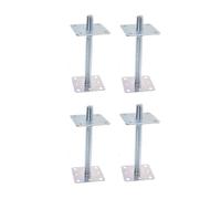 Aqbau® Lot de 4 Support De Poteau 110x110x250 pied de poteau reglable, hauteur réglable, support pergola, Support Poteau Acier,Support De Poteau À Visser Pour Poteaux, En Acier Galvanisé