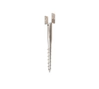 Aqbau Lot de 4 supports de poteau en U de 100 mm à visser, douille de sol à visser, douilles de sol à visser, douille de sol à visser, ancrage au sol, piquet de terre, ancrage de poteau